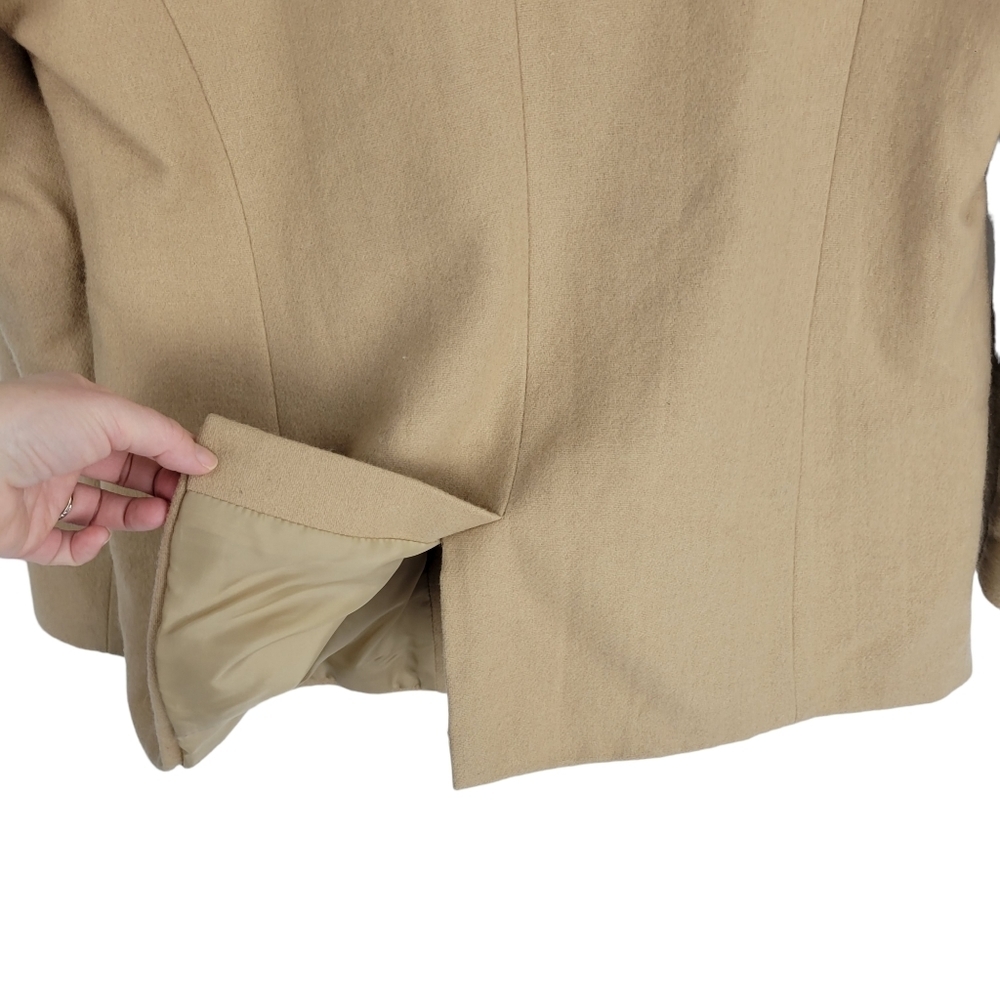 Sag Harbor camel colored 100% wool blazer size 12P - Picture 9 of 13